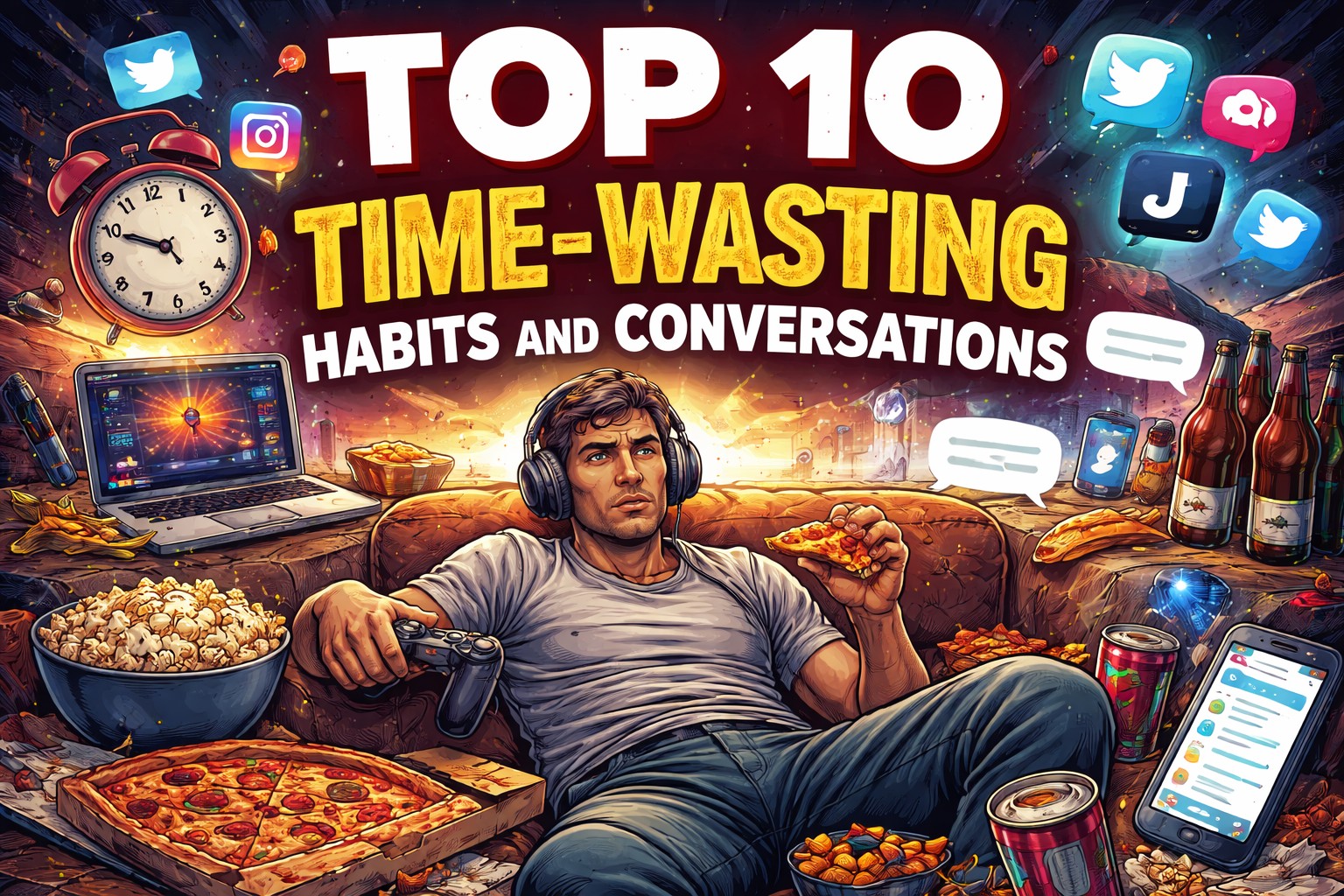 time wasting habits and conversations